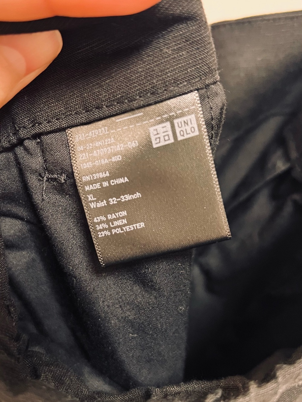 Uniqlo Comptoir Des Cotonniers Black Pleated Linen Trousers - Picture 4 of 6